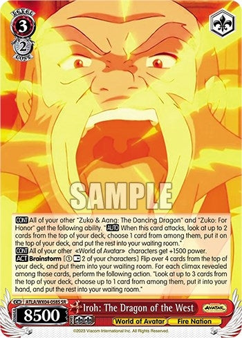 Iroh: The Dragon of the West (SR) (4058) [ATLA/WX04] - Weiss Schwarz Single