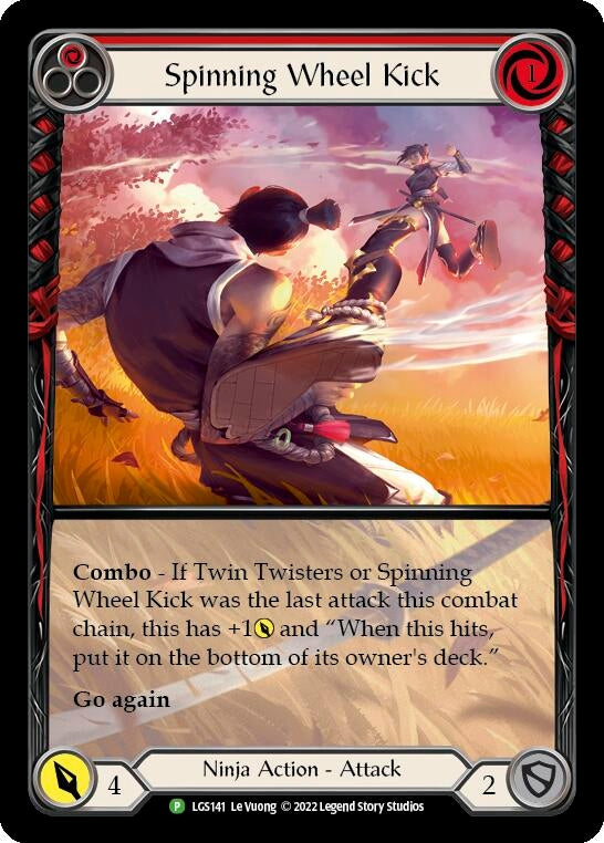 Spinning Wheel Kick (Red) - LGS141 (141) [PR] - Flesh and Blood TCG Single