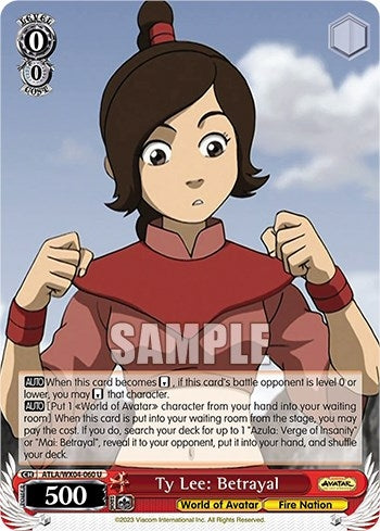 Ty Lee: Betrayal (4060) [ATLA/WX04] - Weiss Schwarz Single
