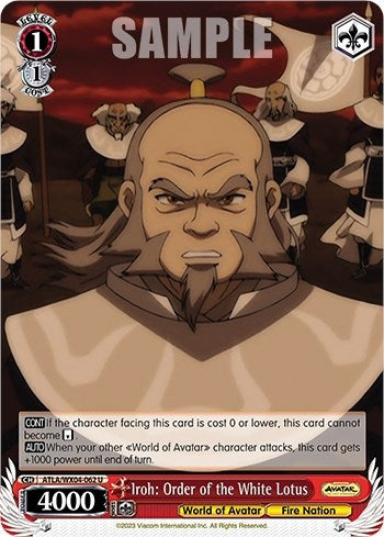 Iroh: Order of the White Lotus (4062) [ATLA/WX04] - Weiss Schwarz Single
