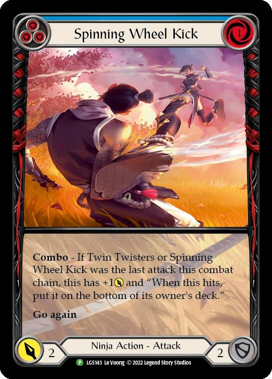 Spinning Wheel Kick (Blue) - LGS143 (143) [PR] - Flesh and Blood TCG Single