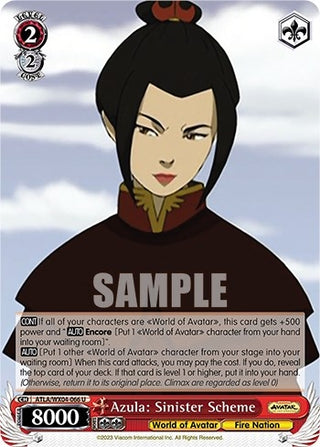 Azula: Sinister Scheme (4066) [ATLA/WX04] - Weiss Schwarz Single