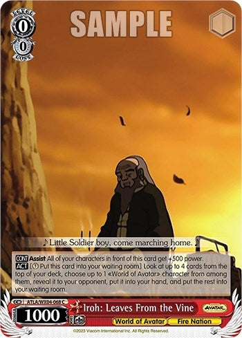 Iroh: Leaves From the Vine (4068) [ATLA/WX04] - Weiss Schwarz Single