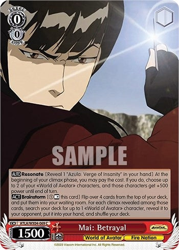 Mai: Betrayal (4069) [ATLA/WX04] - Weiss Schwarz Single