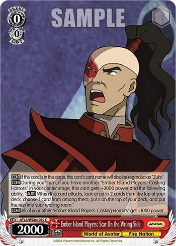 Ember Island Players: Scar On the Wrong Side (4070) [ATLA/WX04] - Weiss Schwarz Single