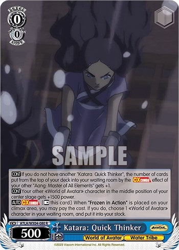 Katara: Quick Thinker (4080) [ATLA/WX04] - Weiss Schwarz Single