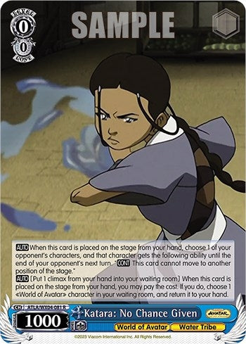 Katara: No Chance Given (4081) [ATLA/WX04] - Weiss Schwarz Single