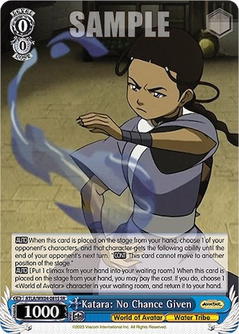Katara: No Chance Given (SR) (4081) [ATLA/WX04] - Weiss Schwarz Single