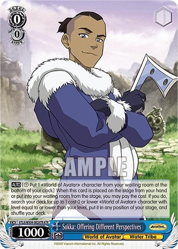 Sokka: Offering Different Perspectives (ATR) (4082) [ATLA/WX04] - Weiss Schwarz Single