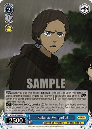 Katara: Vengeful (4084) [ATLA/WX04] - Weiss Schwarz Single