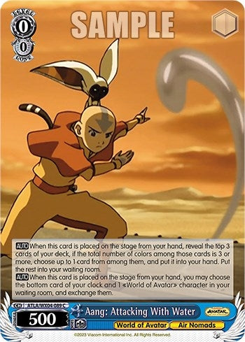 Aang: Attacking With Water (4089) [ATLA/WX04] - Weiss Schwarz Single