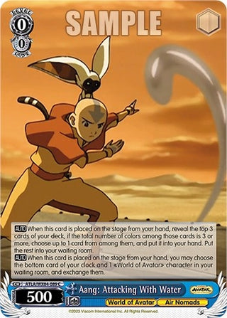 Aang: Attacking With Water (4089) [ATLA/WX04] - Weiss Schwarz Single