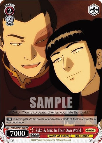 Zuko & Mai: In Their Own World (4109) [ATLA/WX04] - Weiss Schwarz Single