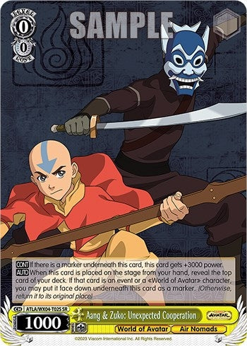 Aang & Zuko: Unexpected Cooperation (SR) (402) [ATLA/WX04] - Weiss Schwarz Single