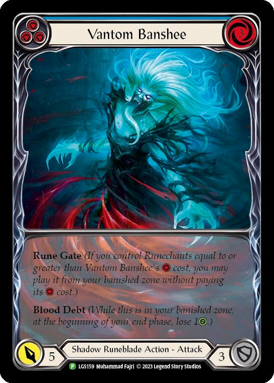 Vantom Banshee (Blue) (Extended Art) (159) [PR] - Flesh and Blood TCG Single