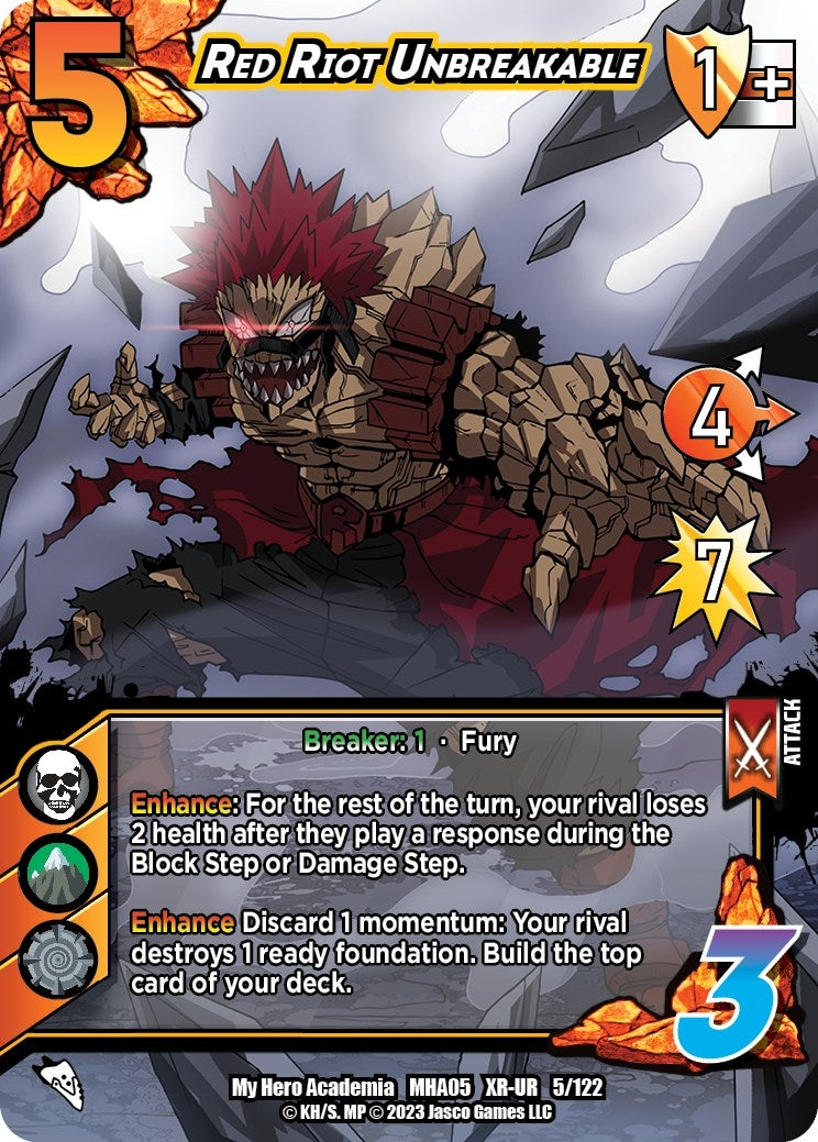Red Riot Unbreakable (XR) (5) [MHA5] - UniVersus Single