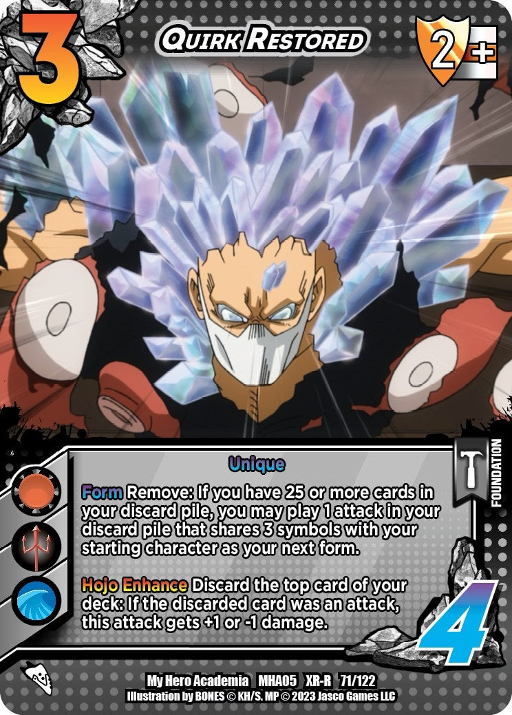 Quirk Restored (XR) (71) [MHA5] - UniVersus Single