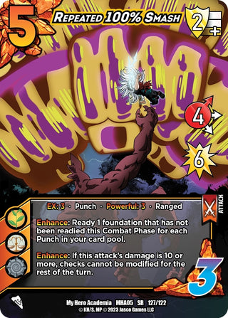 Repeated 100% Smash (127) [MHA5] - UniVersus Single