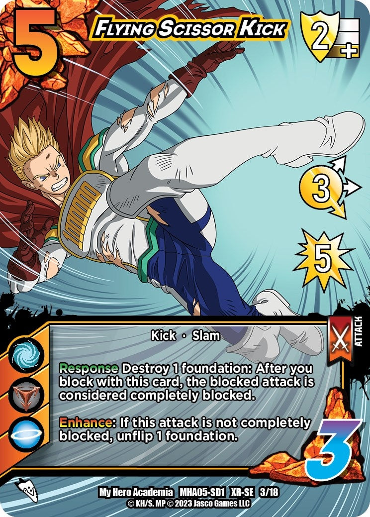 Flying Scissor Kick (XR) (3) [MHA5] - UniVersus Single