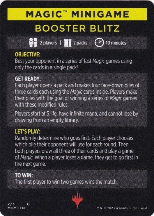 Magic Minigame: Booster Blitz (2) [MOM] - MTG Single