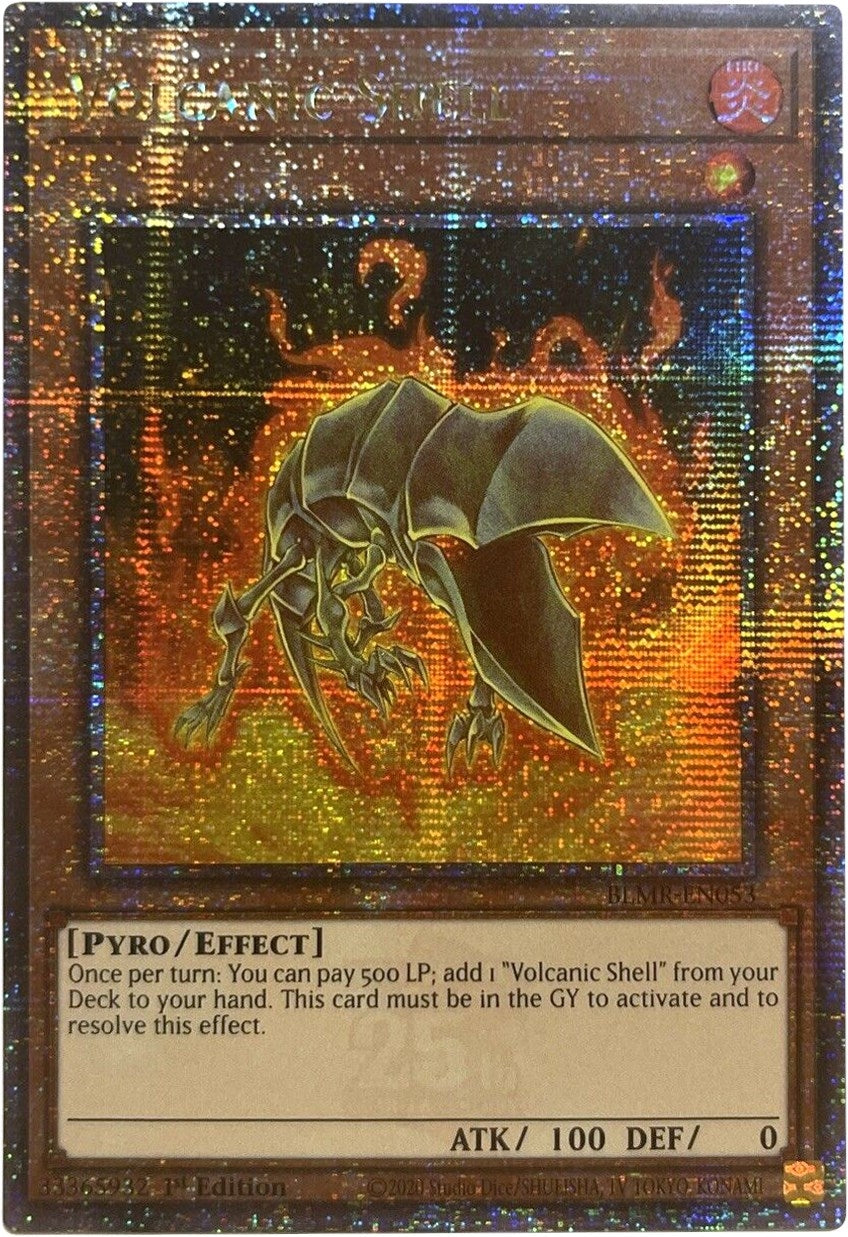 Volcanic Shell (Quarter Century Secret Rare) (53) (BLMR) - YuGiOh Single