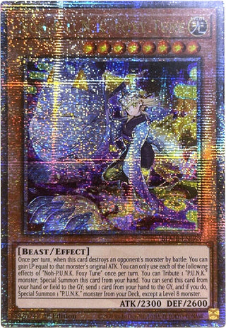 Noh-P.U.N.K. Foxy Tune (Quarter Century Secret Rare) (63) (BLMR) - YuGiOh Single