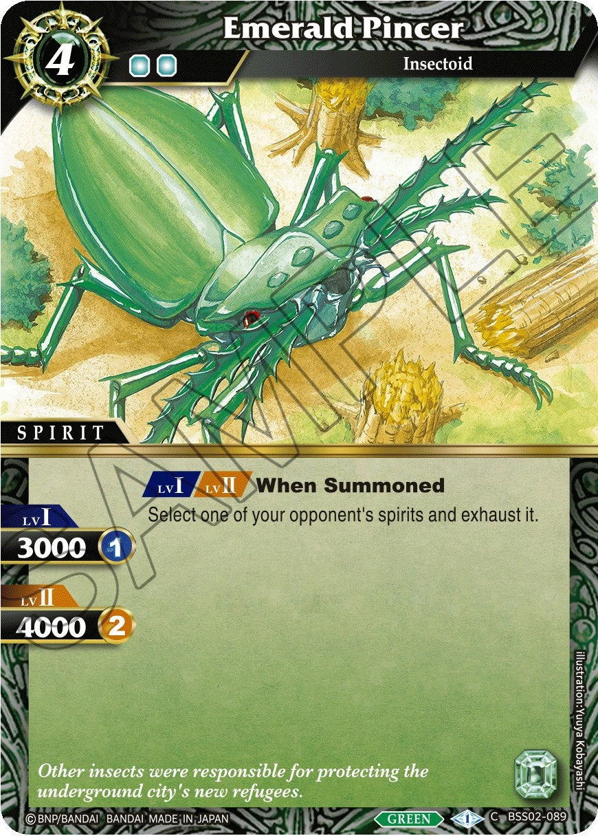 Emerald Pincer (2089) [BSS02] - Battle Spirits Saga Single