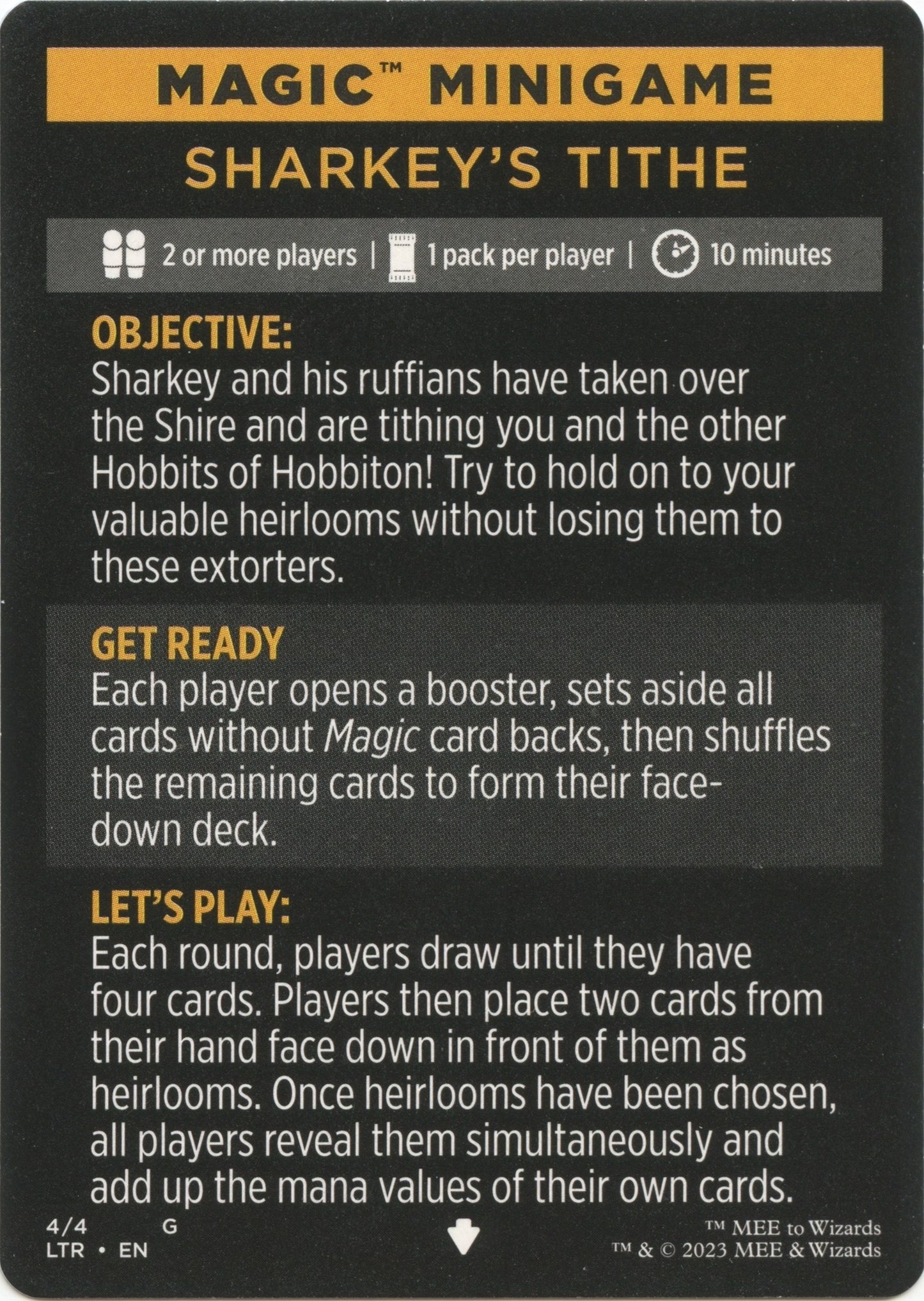 Magic Minigame: Sharkey’s Tithe (4) [LTR] - MTG Single