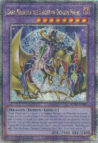 Dark Magician the Knight of Dragon Magic (Quarter Century Secret Rare) (1) (BLMR) - YuGiOh Single