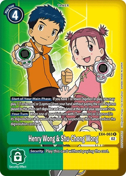 Henry Wong & Shu-Chong Wong (Alternate Art) (4063) [EX04] - Digimon Card Game Single