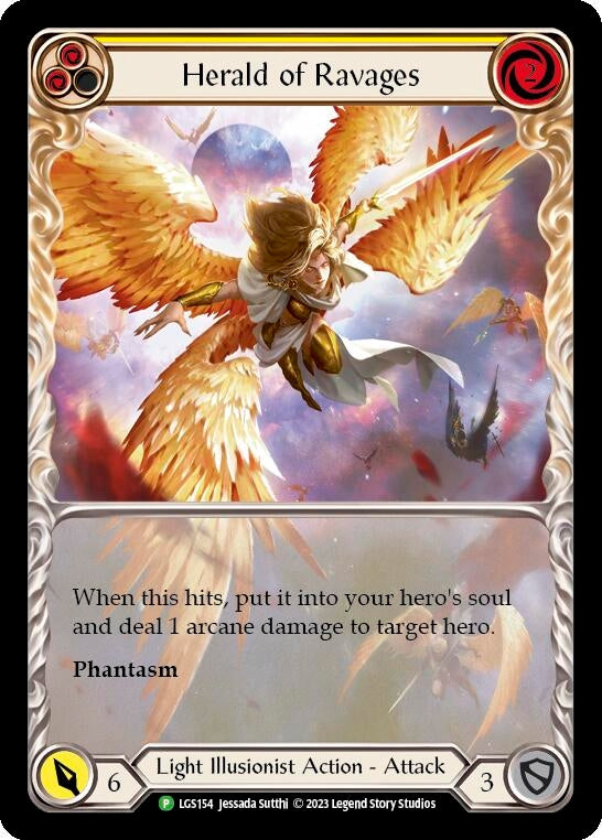 Herald of Ravages (Extended Art) (Yellow) (154) [PR] - Flesh and Blood TCG Single