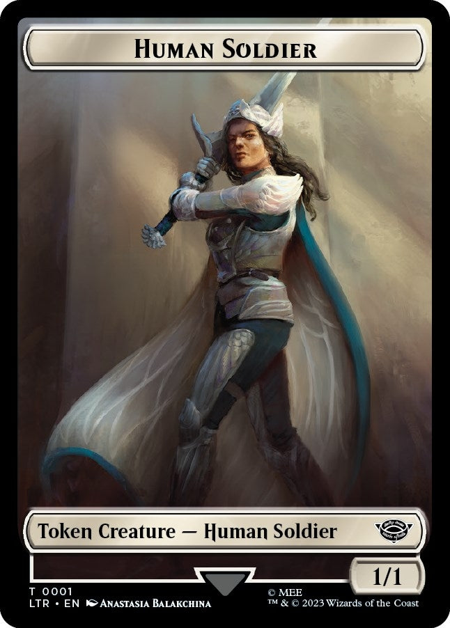 Human Soldier (0001) // Food (0010) Double-Sided Token (0) [LTR] - MTG Single