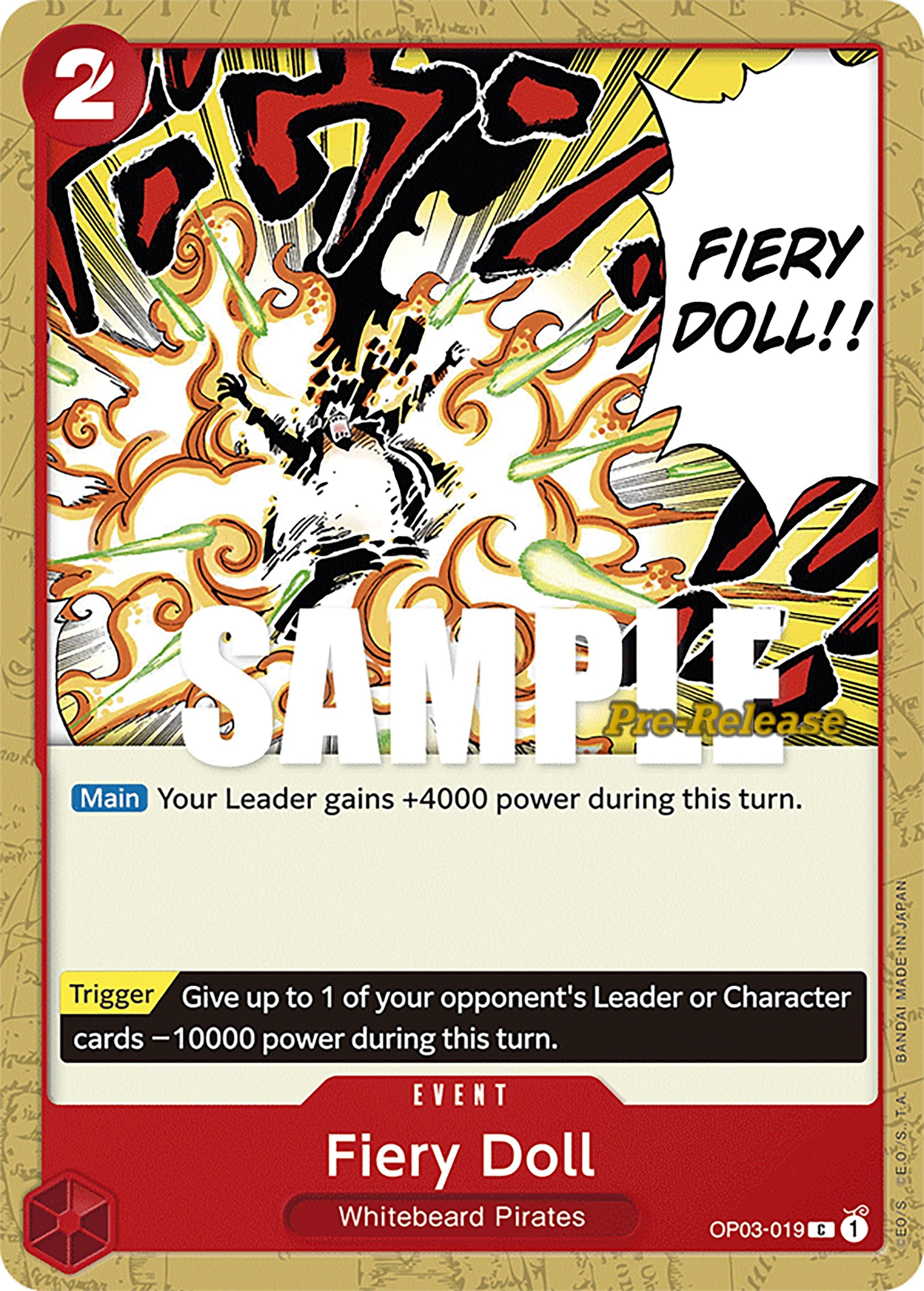 Fiery Doll (3019) (OP03 PRE) - One Piece Card Game Single