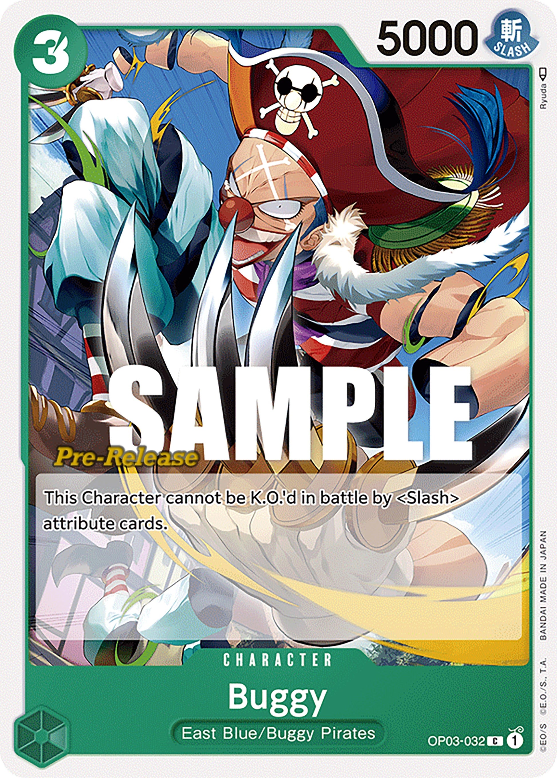 Buggy (032) (3032) (OP03 PRE) - One Piece Card Game Single