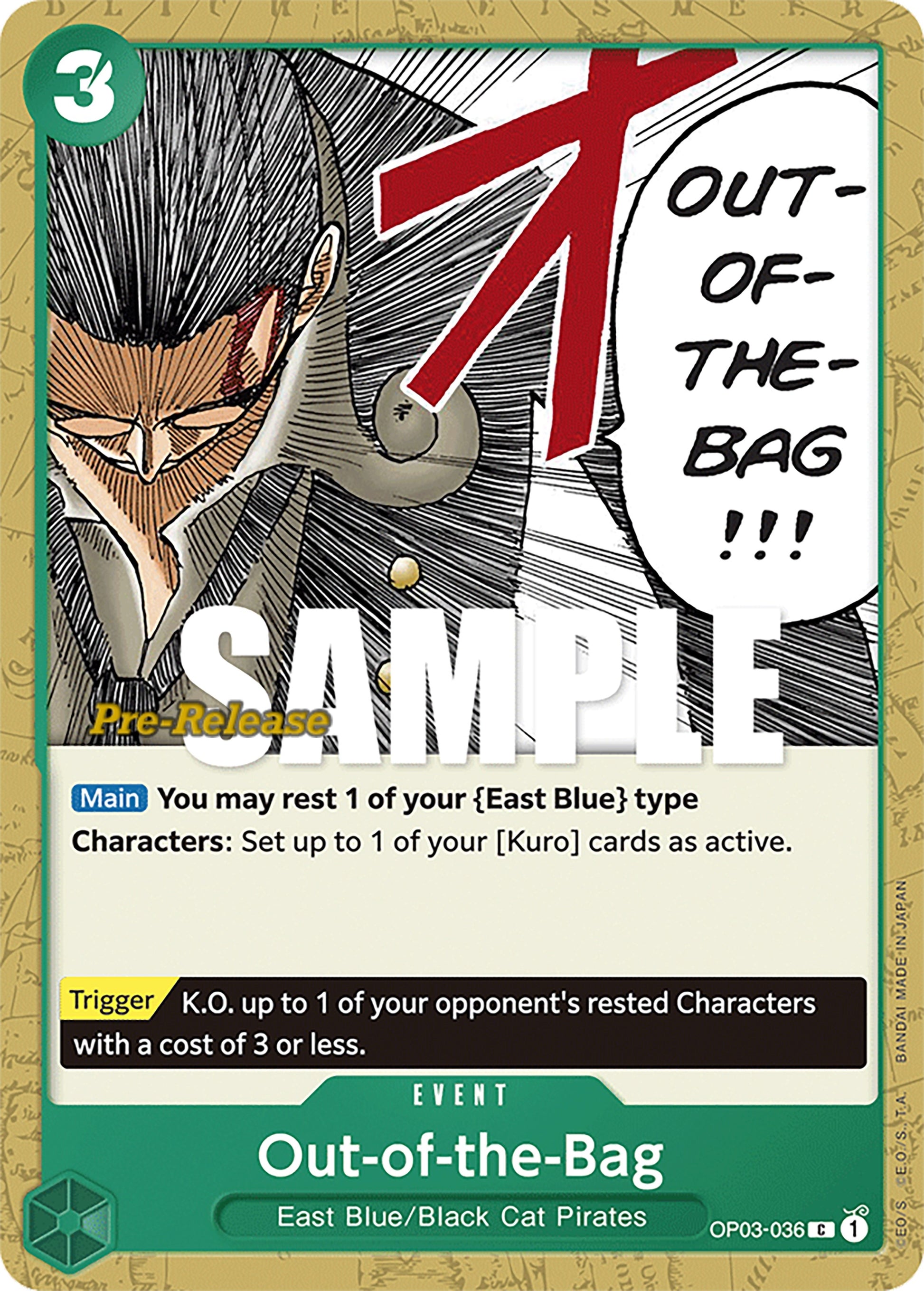 Out-of-the-Bag (3036) (OP03 PRE) - One Piece Card Game Single