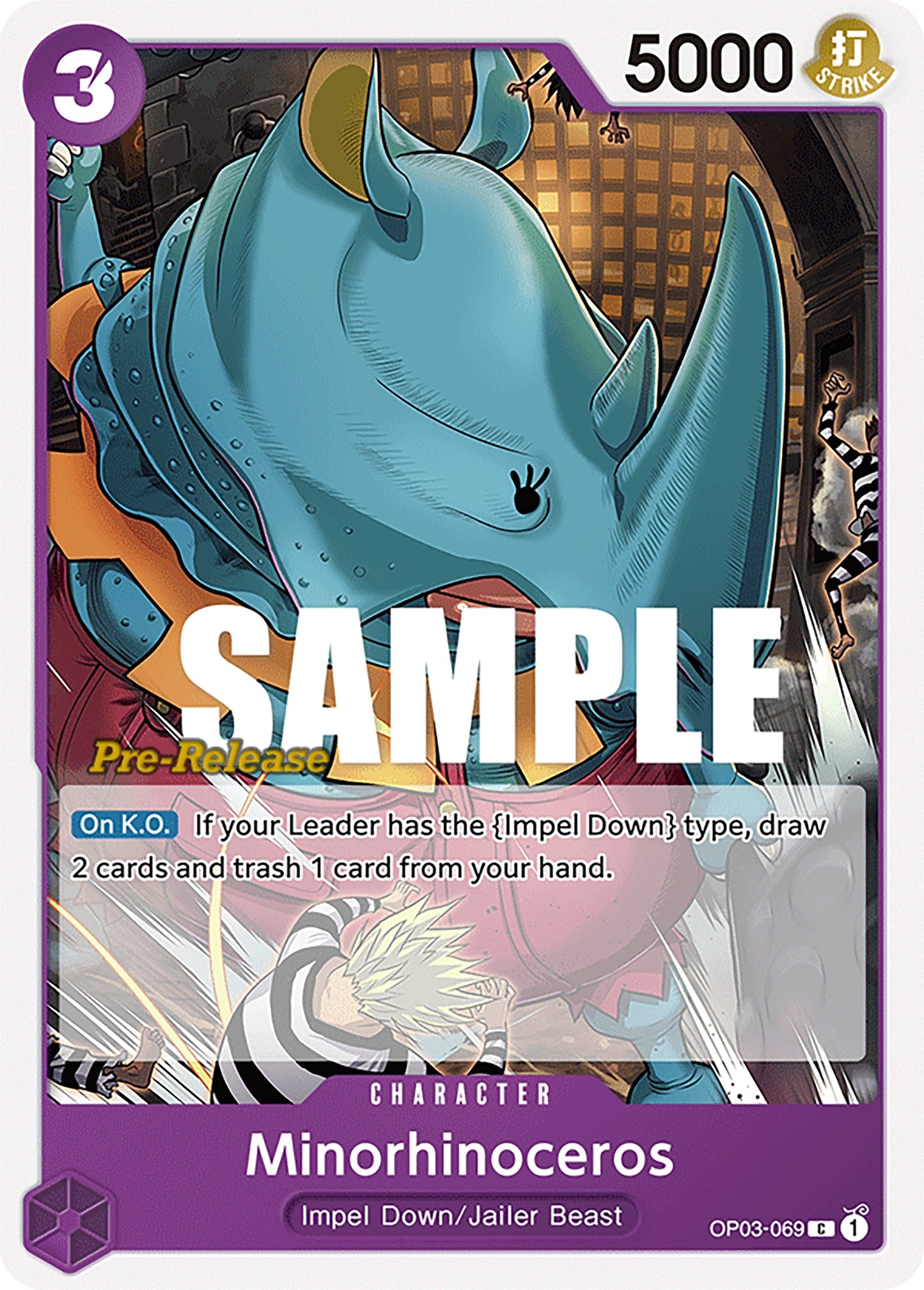 Minorhinoceros (3069) (OP03 PRE) - One Piece Card Game Single
