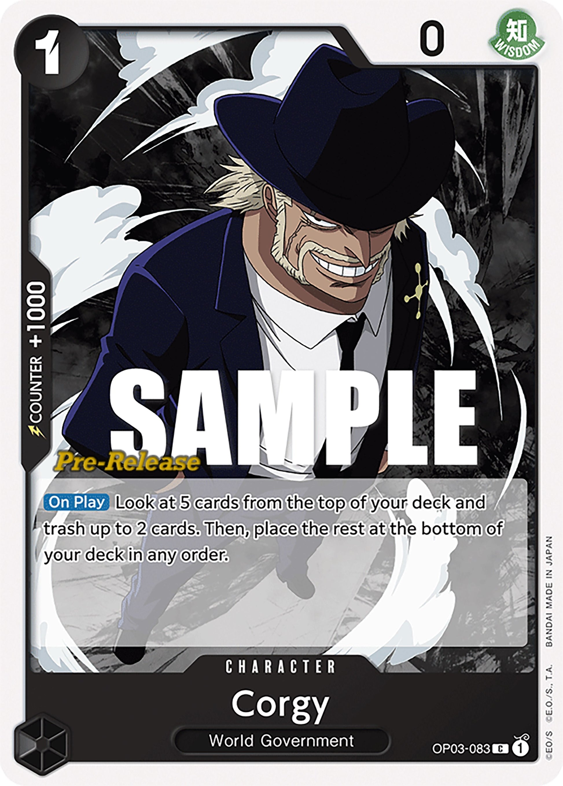 Corgy (3083) (OP03 PRE) - One Piece Card Game Single