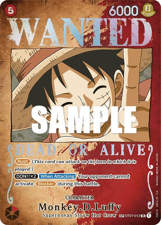 Monkey.D.Luffy (Wanted Poster) (1012) (OP03) - One Piece Card Game Single