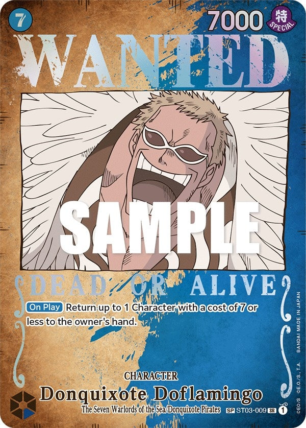 Donquixote Doflamingo (Wanted Poster) (3009) (OP03) - One Piece Card Game Single
