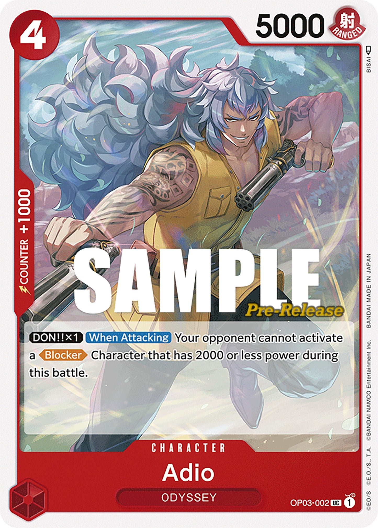 Adio (3002) (OP03 PRE) - One Piece Card Game Single