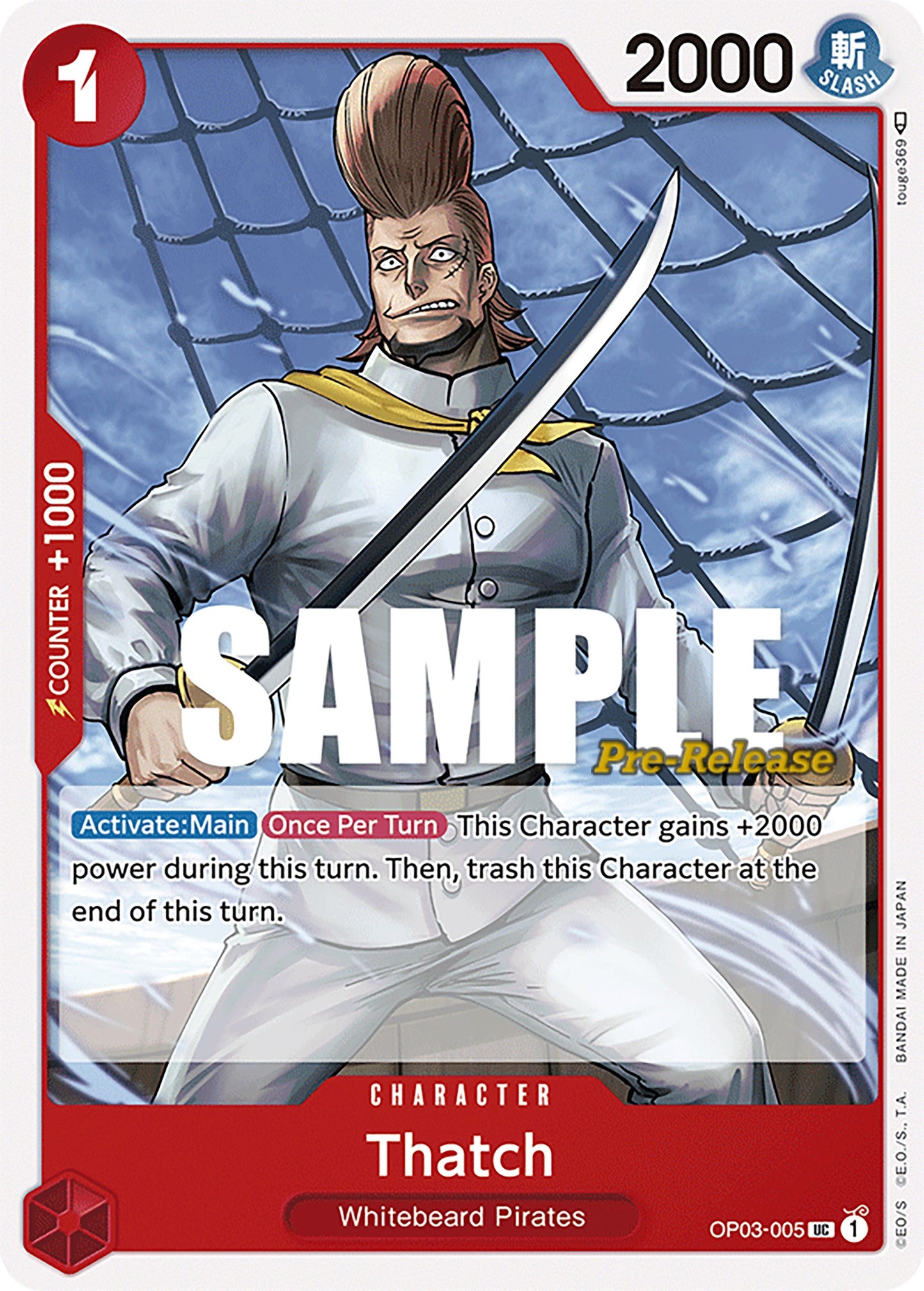 Thatch (3005) (OP03 PRE) - One Piece Card Game Single