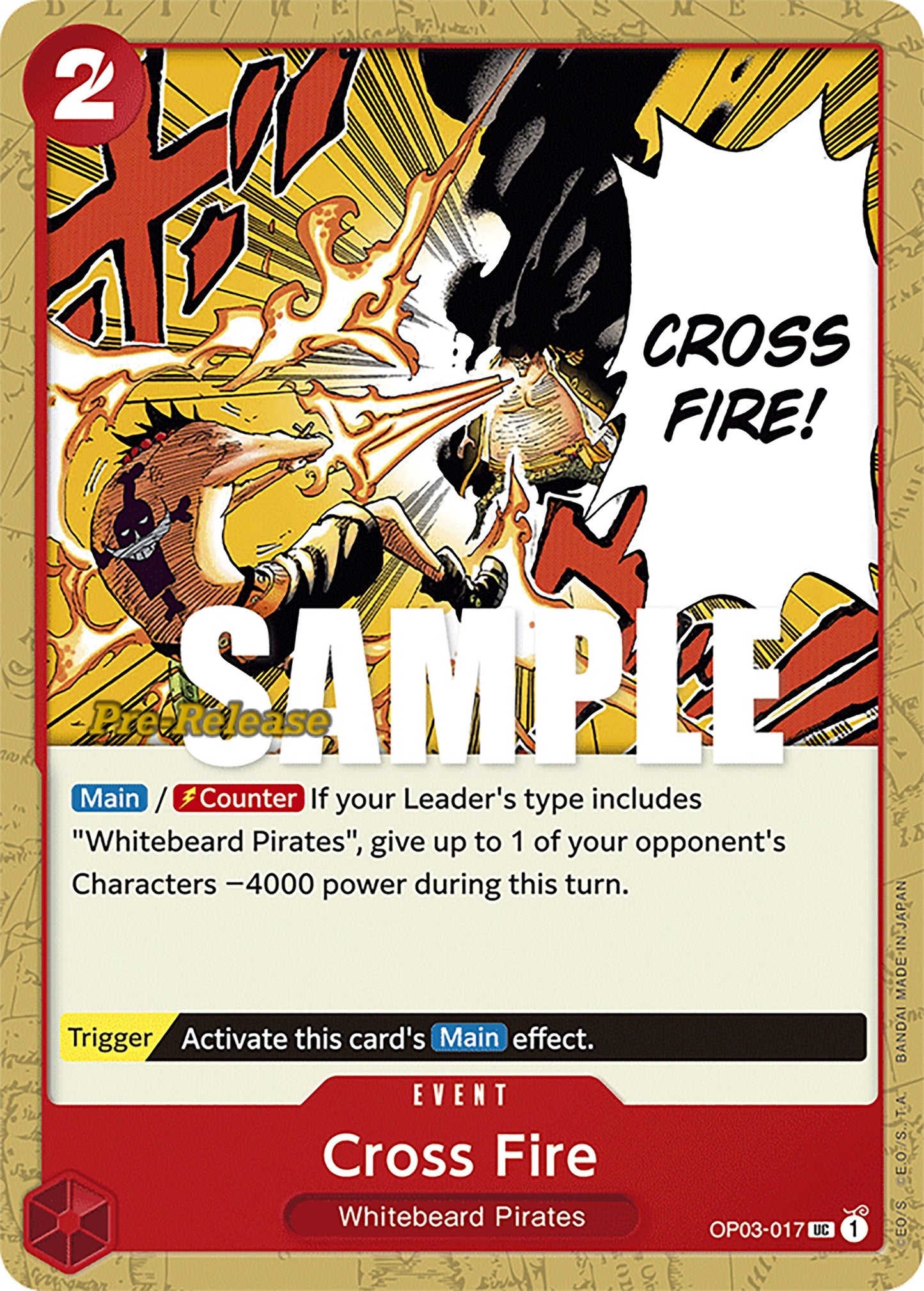 Cross Fire (3017) (OP03 PRE) - One Piece Card Game Single