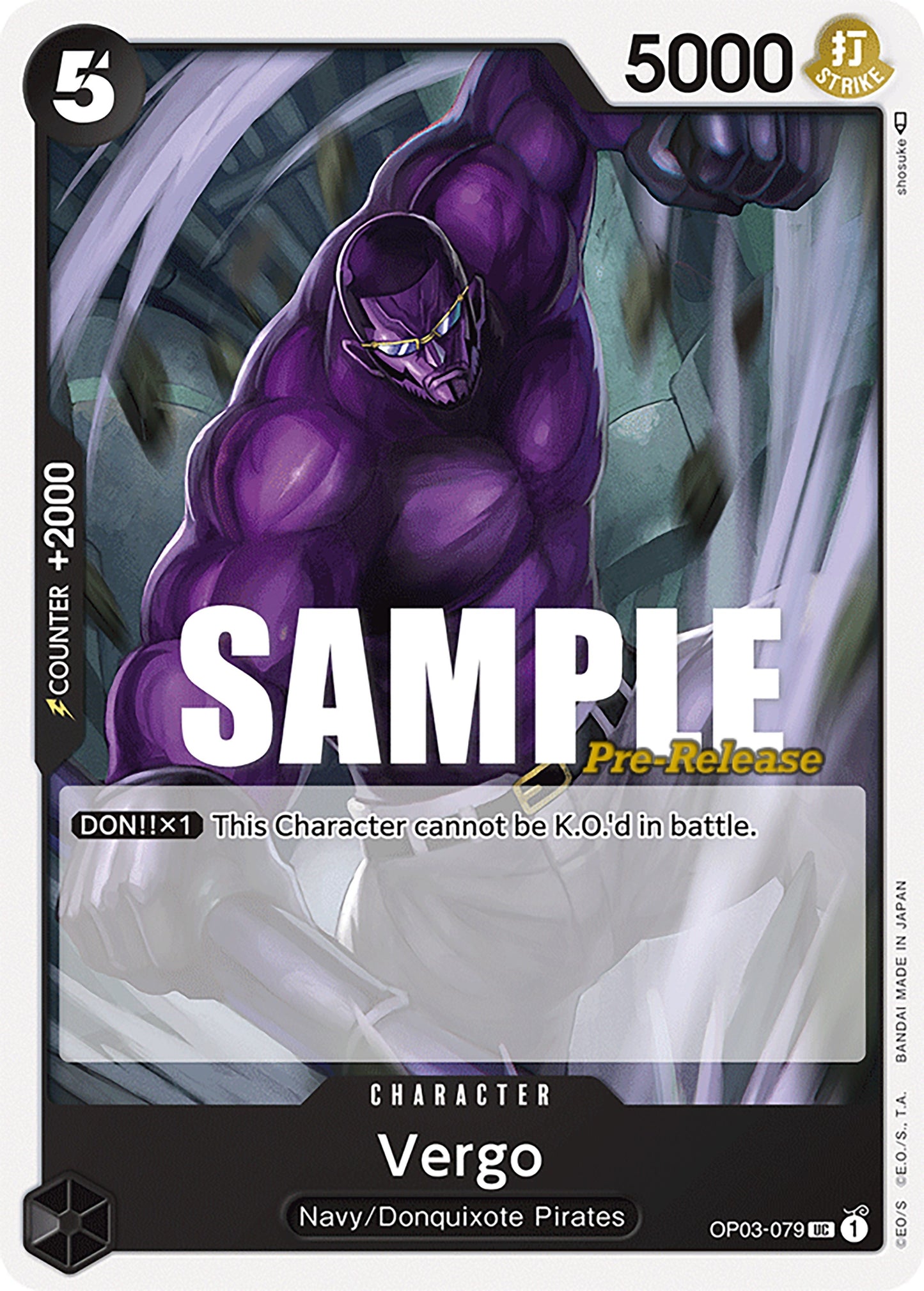 Vergo (3079) (OP03 PRE) - One Piece Card Game Single
