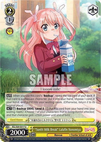 ’Sunlit Milk Break’ Lalafin Nonomiya (69017) [RSL/S69] - Weiss Schwarz Single