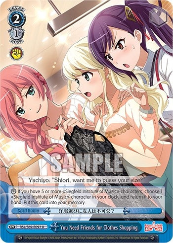 You Need Friends for Clothes Shopping (69097) [RSL/S69] - Weiss Schwarz Single