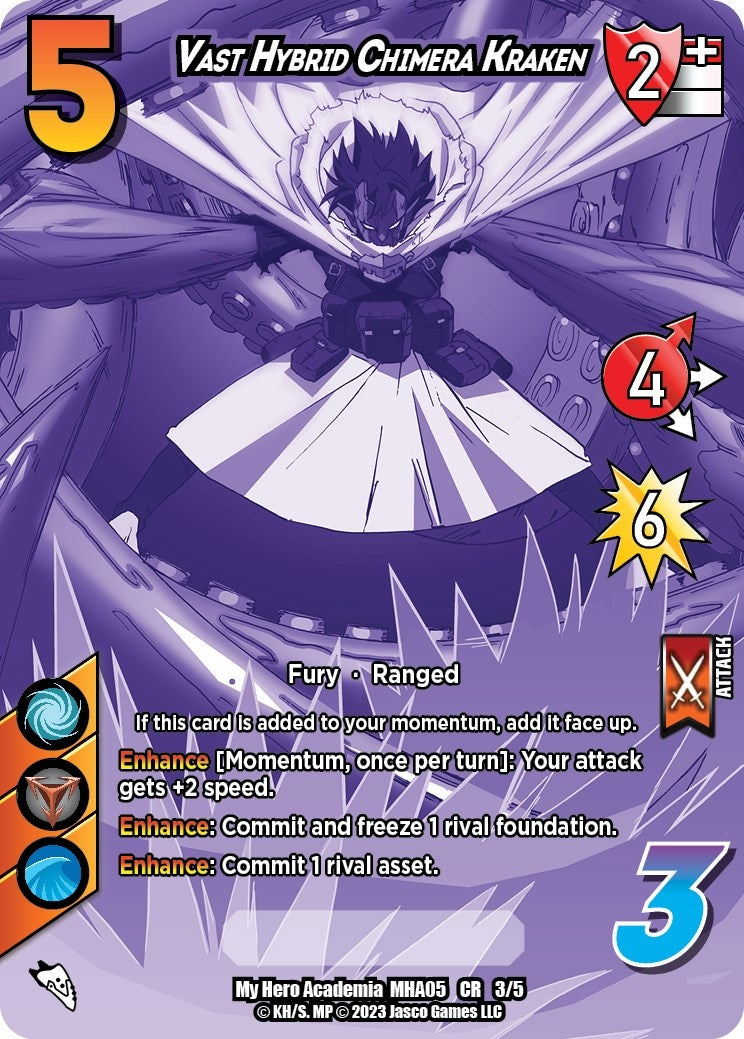 Vast Hybrid Chimera Kraken (Chrome Rare) (3) [MHA5] - UniVersus Single
