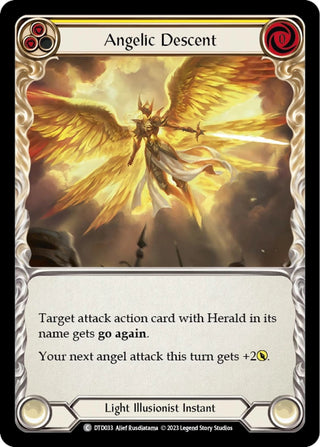 Angelic Descent (Yellow) (33) [DTD] - Flesh and Blood TCG Single