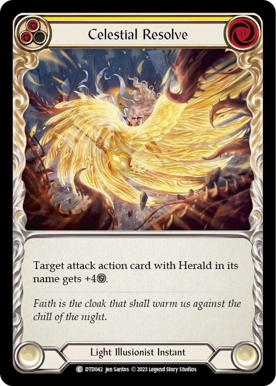 Celestial Resolve (Yellow) (42) [DTD] - Flesh and Blood TCG Single