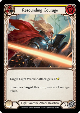 Resounding Courage (Yellow) (70) [DTD] - Flesh and Blood TCG Single