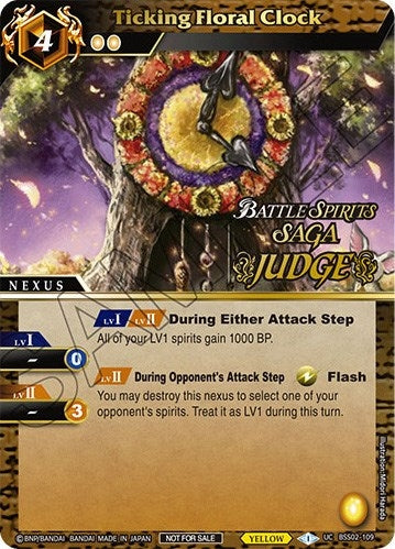 Ticking Floral Clock (Judge Pack Vol. 2) (2109) [BSSP] - Battle Spirits Saga Single